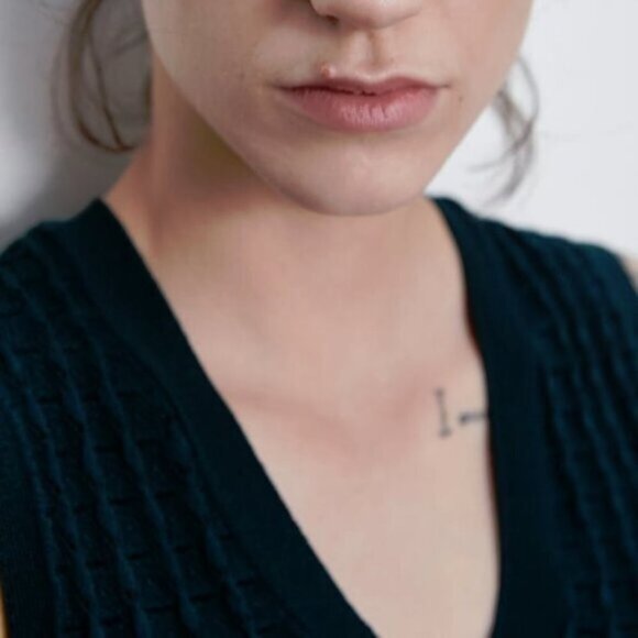 NWT Zara green open weave ribbed sleeveless knit top S - Picture 4 of 8